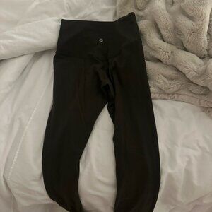 lululemon athletica Black Leggings army green